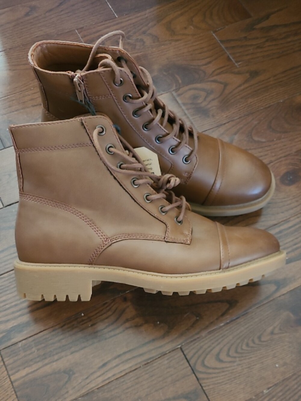 New Frye and Co Kip Men's Brown Lace-Up  Combat Boots Size 8